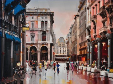Artworks in 150 Subjects Painting - Milano Fashion capital Kal Gajoum textured